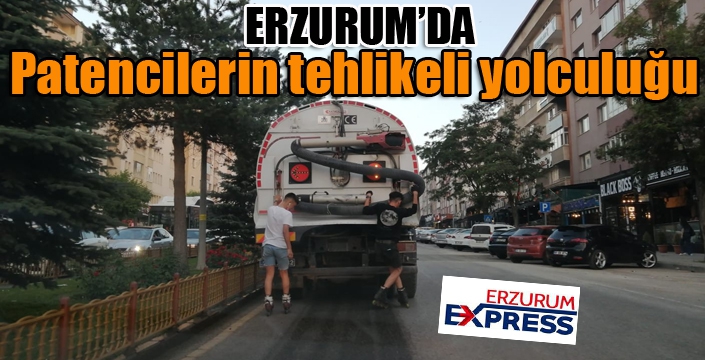 Erzurum’da patencilerin tehlikeli yolculuğu