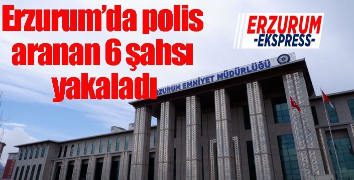 Erzurum’da polis aranan 6 şahsı yakaladı