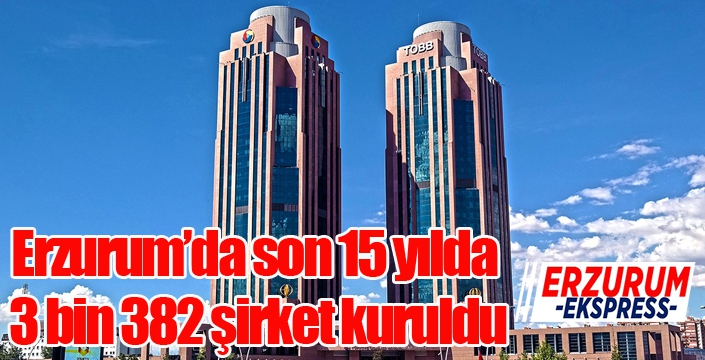 Erzurum’da son 15 yılda 3 bin 382 şirket kuruldu