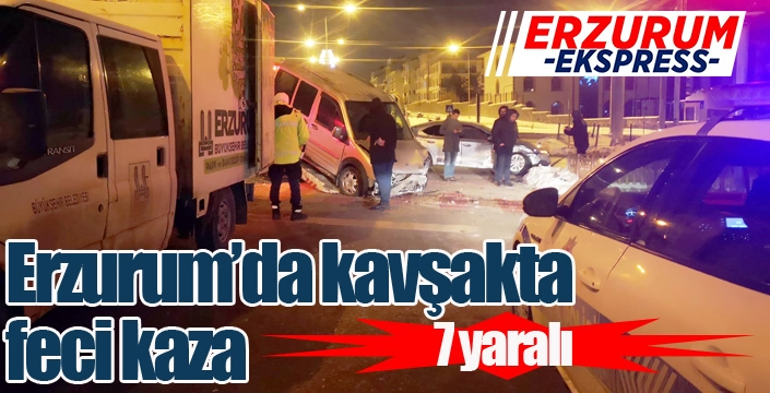 Erzurum’da trafik kazası: 7 yaralı
