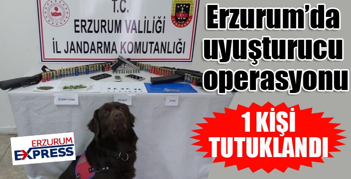 Erzurum’da uyuşturucu operasyonu: 1 tutuklama