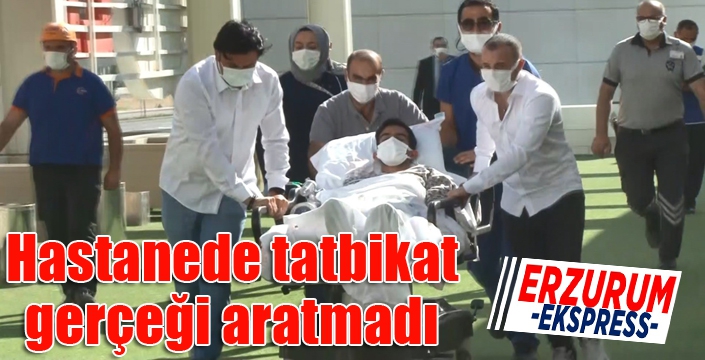 Erzurum’daki tatbikat gerçeği aratmadı