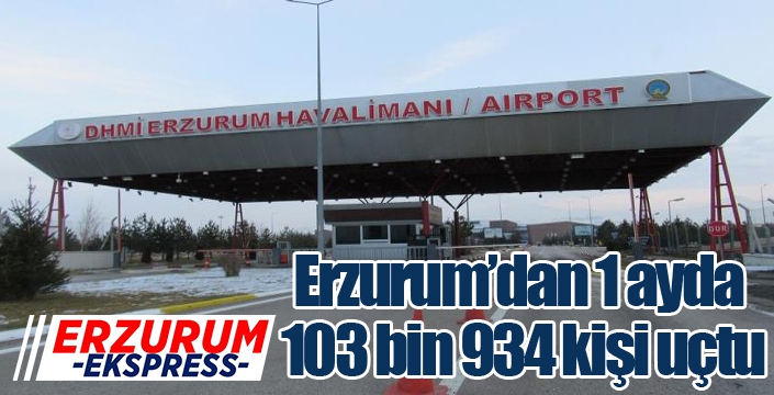 Erzurum’dan 1 ayda 103 bin 934 kişi uçtu