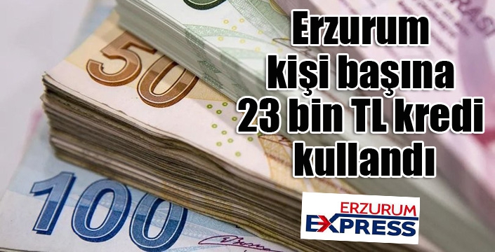Erzurum kişi başına 23 bin TL kredi kullandı