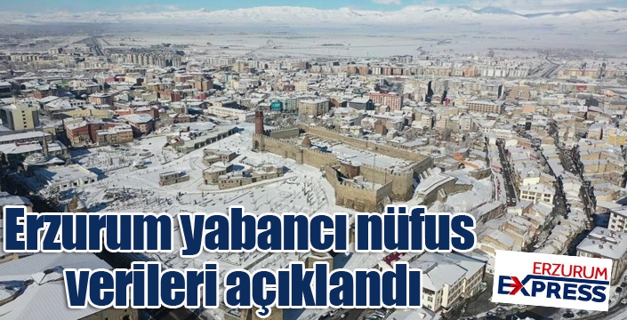 Erzurum yabancı nüfus verileri açıklandı