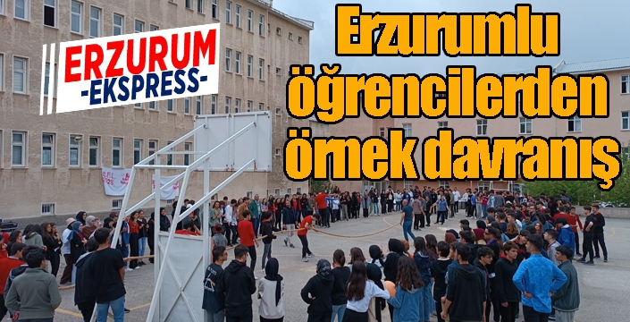 Erzurumlu öğrencilerden örnek davranış