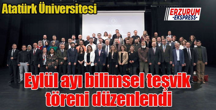 Eylül ayı bilimsel teşvik töreni düzenlendi