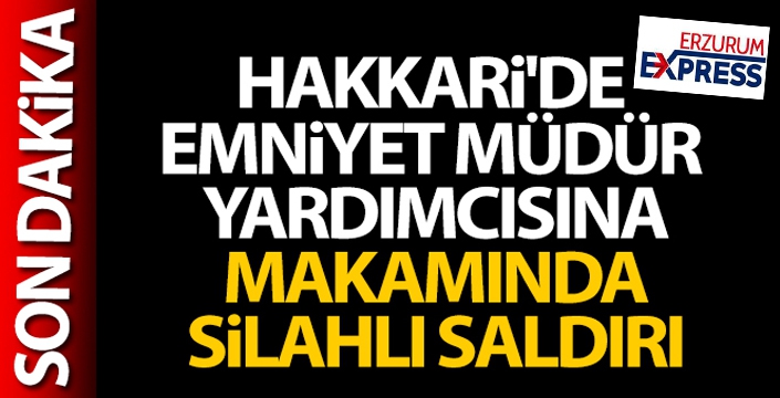 Hakkari'de emniyet müdür yardımcısına makamında silahlı saldırı