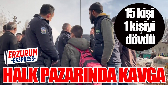 Halk pazarında kavga...