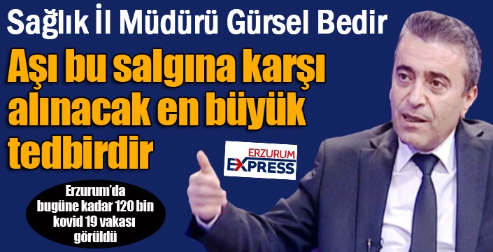 İl Sağlık Müdürü Dr. Güresel Bedir: ‘Aşı bu salgına karşı alınacak en büyük tedbirdir’