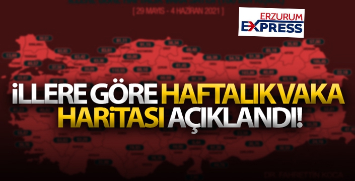 İllere göre haftalık vaka haritası açıklandı