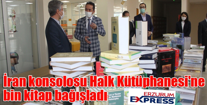 İran konsolosu Halk Kütüphanesi'ne bin kitap bağışladı