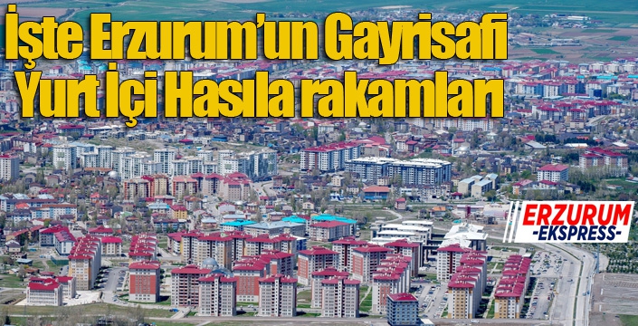 İşte Erzurum’un Gayrisafi Yurt İçi Hasıla rakamları