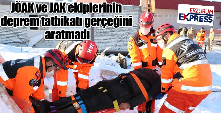 JÖAK ve JAK ekiplerinin deprem tatbikatı gerçeğini aratmadı