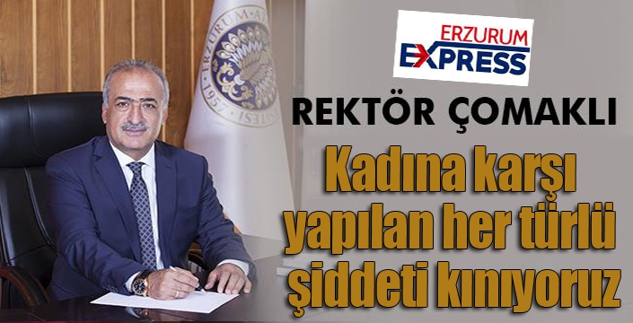 Kadına yapılan her türlü şiddeti kınıyoruz...