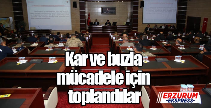 Kar ve buzla mücadele için toplandılar