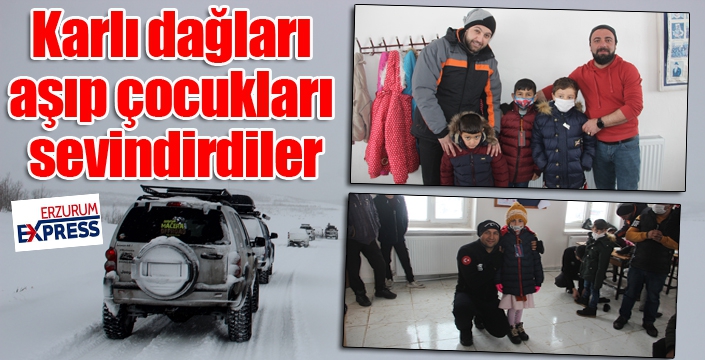 Karlı dağları aşıp çocukları sevindirdiler