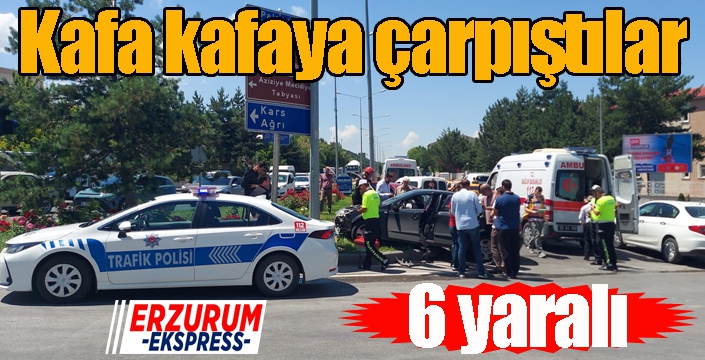 Kavşakta feci kaza: 6 yaralı