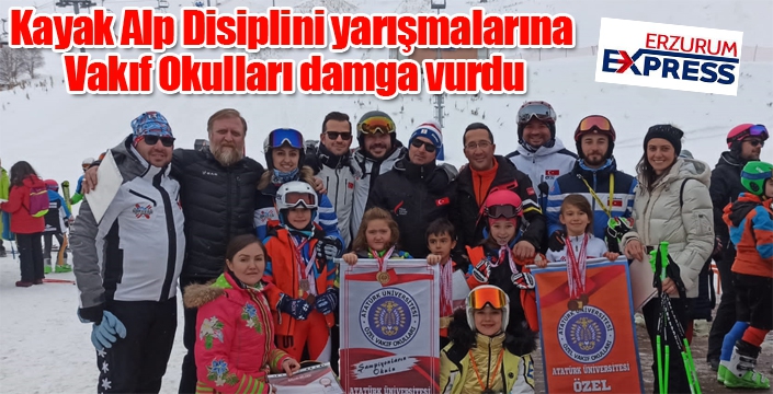 Kayak Alp Disiplini yarışmalarına Vakıf Okulları damga vurdu...