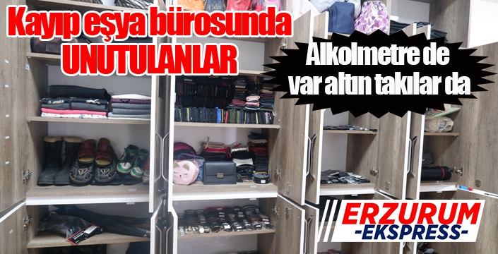 Kayıp eşya bürosunda alkolmetre de var altın takılar da