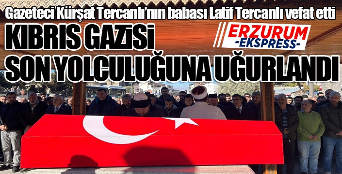 Kıbrıs gazisi, askeri törenle son yolculuğuna uğurlandı