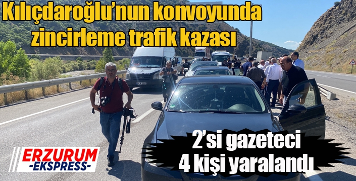 Kılıçdaroğlu’nun konvoyunda zincirleme trafik kazası: 4 yaralı