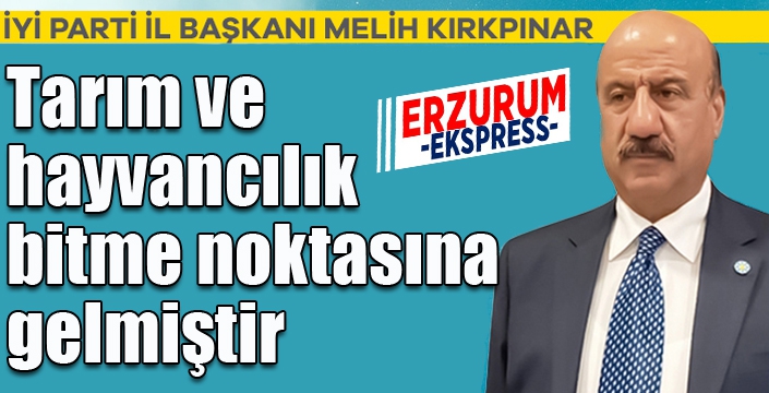 Kırkpınar: Tarım ve hayvancılık bitme noktasına gelmiştir