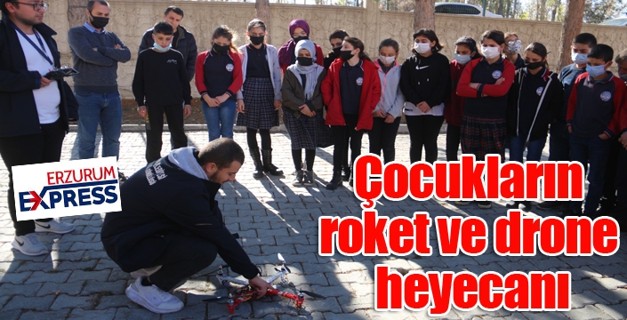 Köy çocuklarının roket ve drone heyecanı