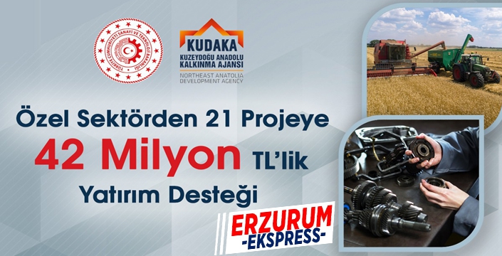 KUDAKA’dan özel sektöre 42 milyon TL yatırım desteği