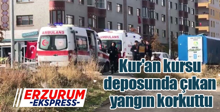 Kur'an kursu deposunda çıkan yangın korkuttu