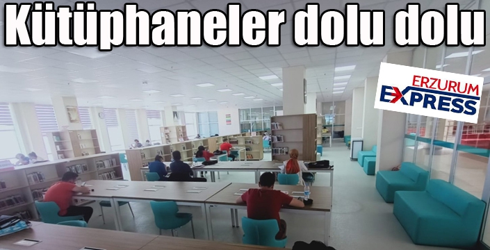 Kütüphaneler dolu dolu