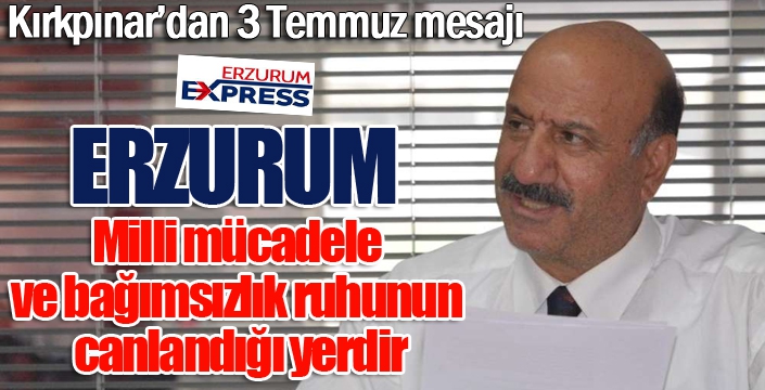 Melih Kırkpınar'dan 3 Temmuz mesajı...