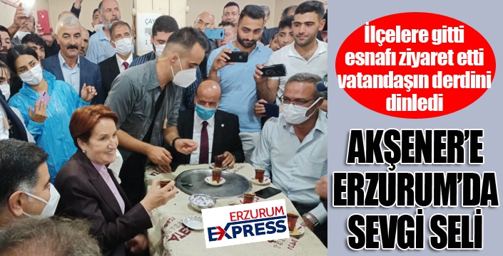 Meral Akşener'e Erzurum'da sevgi seli...