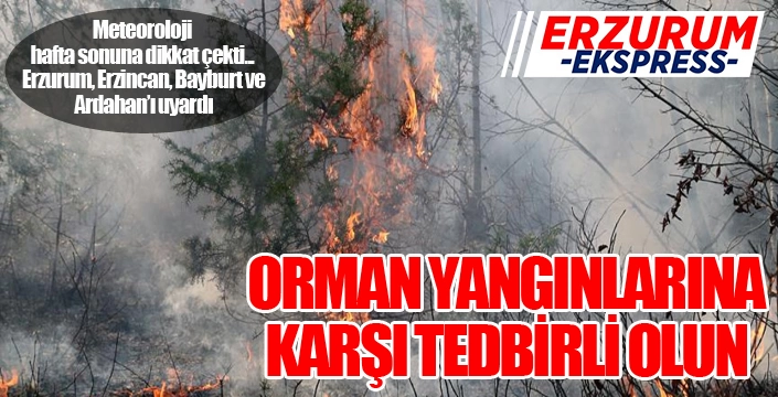 Meteoroloji uyardı: Orman yangınlarına karşı tedbirli olun...
