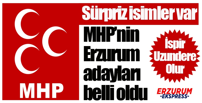 MHP’nin Erzurum adayları belli oldu