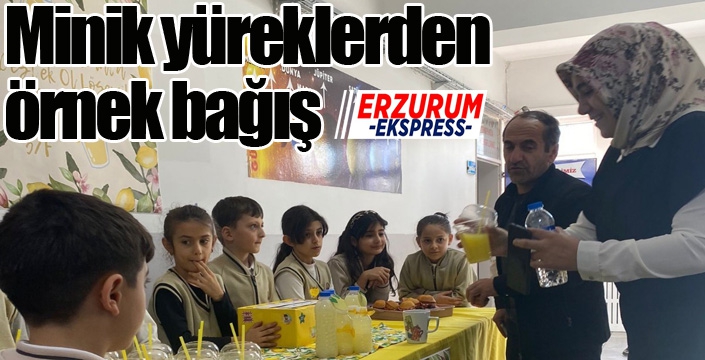 Minik yüreklerden örnek bağış