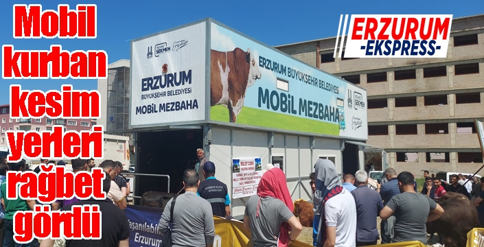 Mobil kurban kesim yerleri rağbet gördü