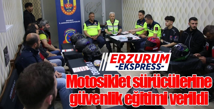 Motosiklet sürücülerine güvenlik eğitimi...
