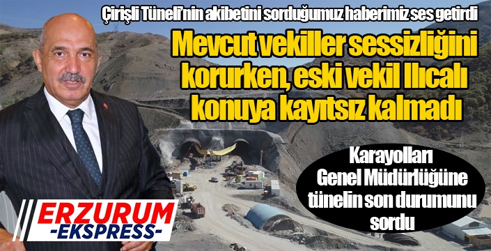 Mustafa Ilıcalı, Karayolları Genel Müdürlüğü'ne Çirişli Tüneli'ni sordu...