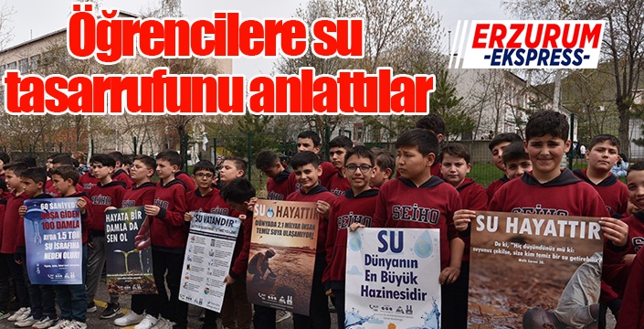 Öğrencilere su tasarrufunu anlattılar