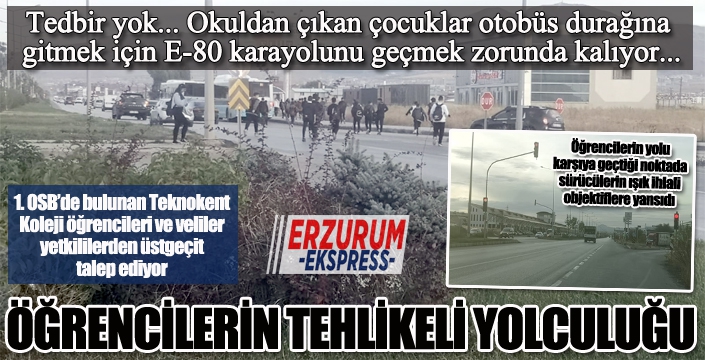 Öğrencilerin tehlikeli yolculuğu... Veliler üstgeçit talep ediyor...