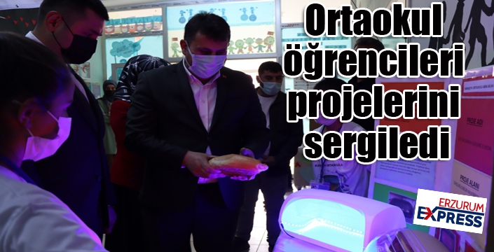 Ortaokul öğrencileri projelerini sergiledi