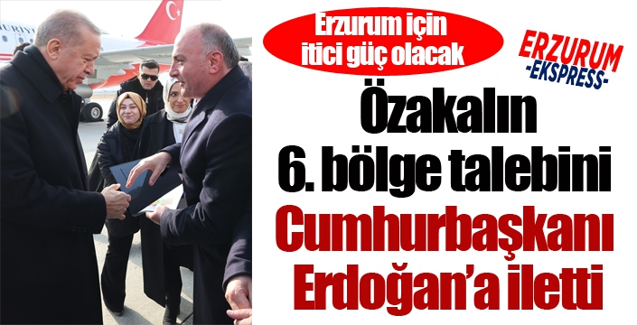 Özakalın, 6. bölge talebini Cumhurbaşkanı Erdoğan’a iletti