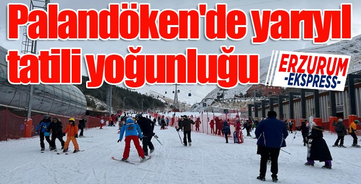 Palandöken'de yarıyıl tatili yoğunluğu