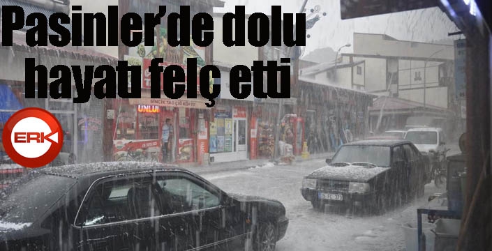 Pasinler’de dolu hayatı felç etti