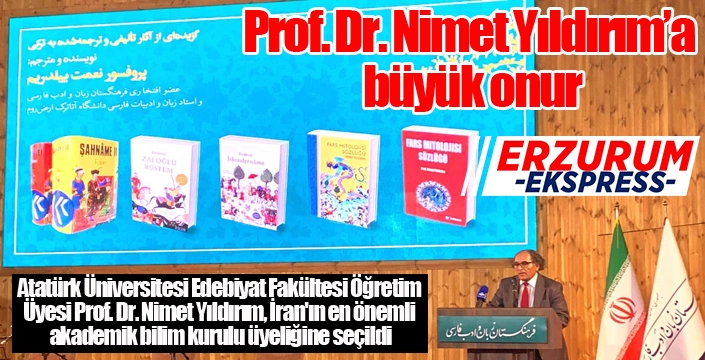 Prof. Dr. Nimet Yıldırım’a büyük onur