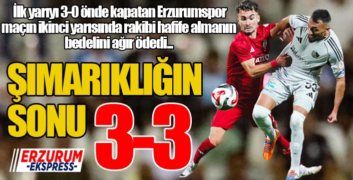 Rakibi hafife almanın bedeli: 3-3