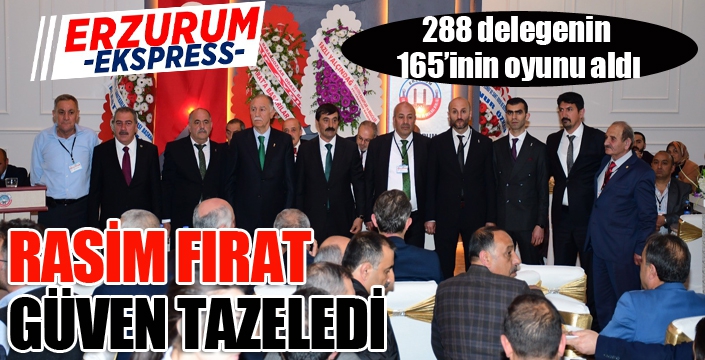 Rasim Fırat güven tazeledi...