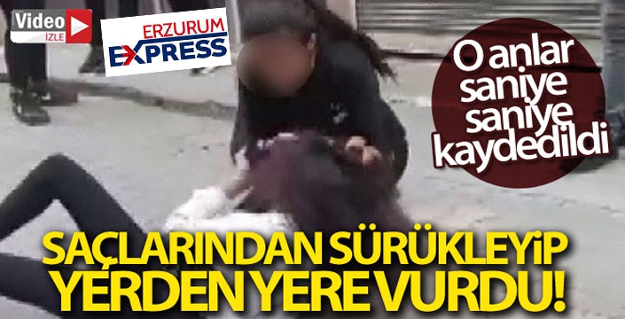 Saçlarından sürükleyip yerden yere vurdu o anlar kameraya yansıdı!