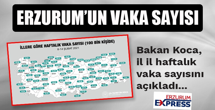 Sağlık Bakanı Fahrettin Koca illere göre haftalık vaka sayıları açıkladı